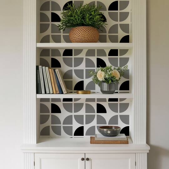 Designs Direct Mod Geo Crescents Peel & Stick Wallpaper